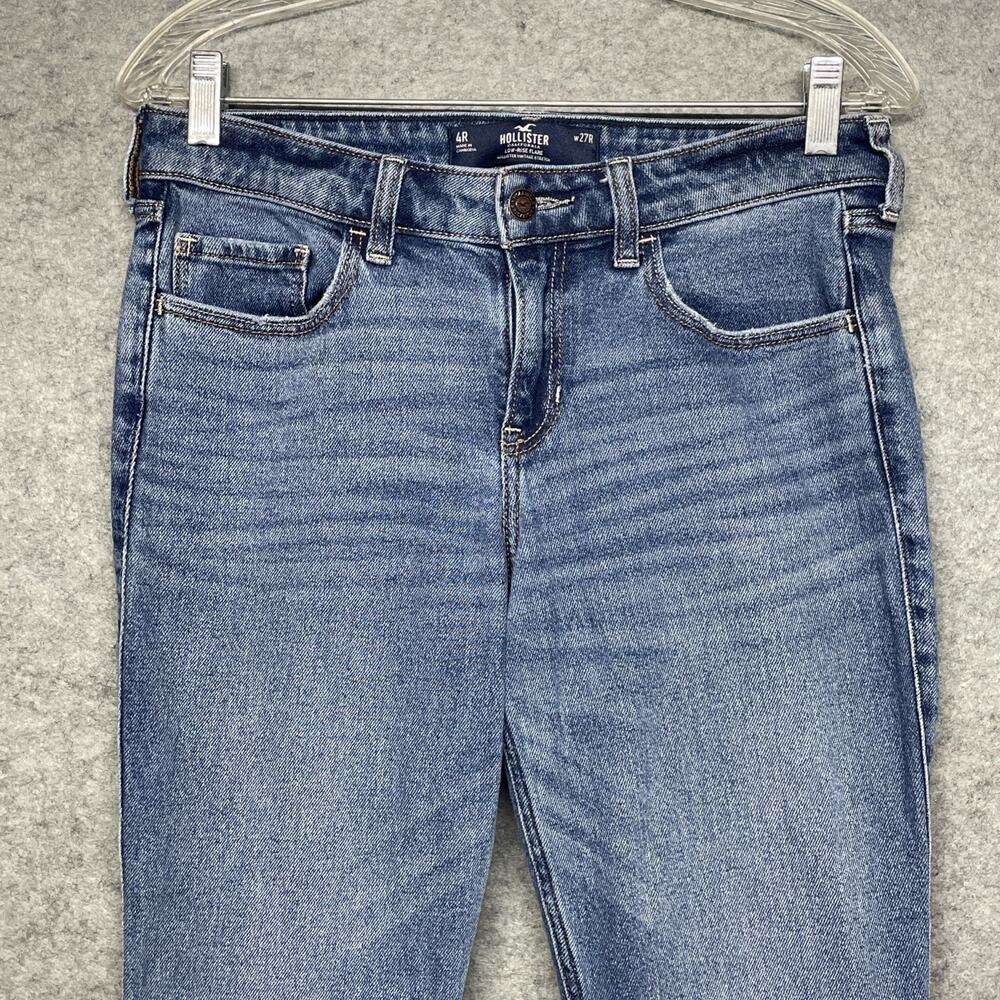 Y2K Hollister Women W27R/4R Low Rise Flare Jeans Cali Flare So Cal Stretch Denim - Picture 2 of 13